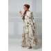 Cream Floral Classic Abaya