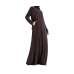 Chocolate Brown Jersey A-Line Abaya