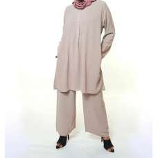 Beige Simple Co-Ord Outfit Set Beige Simple Co-Ord Outfit Set