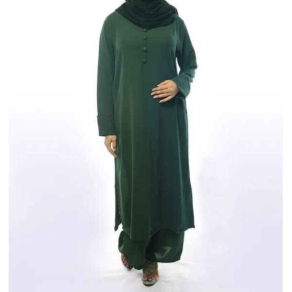 Bottle Green Pakistani Ladies Co-Ord Outfit Set