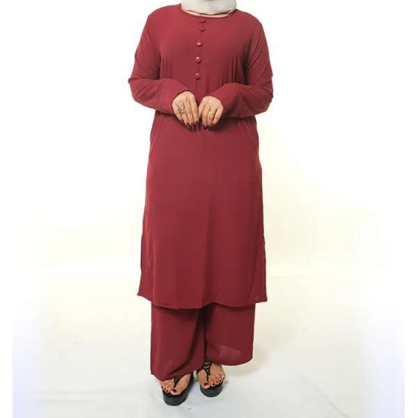 Maroon Smart Ladies Co Ord Outfit Set 