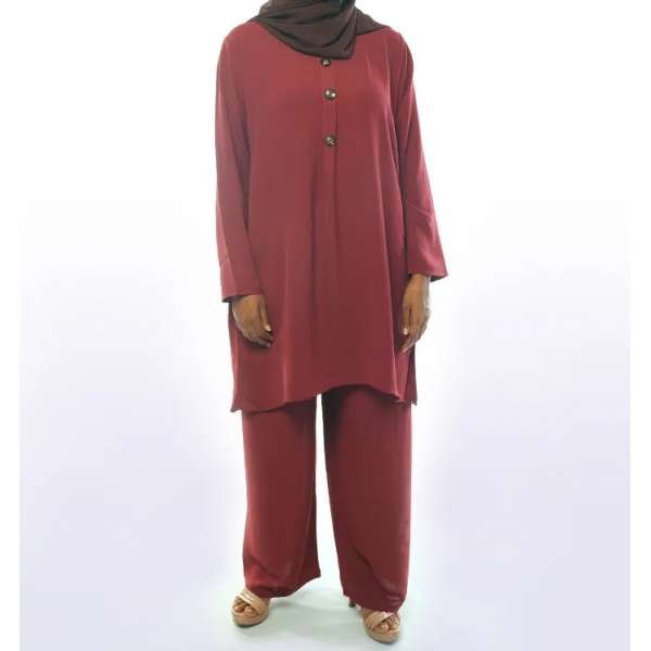 Maroon Stylish Women's Co-Ord Dress Set