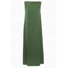 Dark Olive Green Sleeveless Slip Abaya Dress