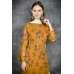 Mustard & White Side Slit Cut Salwar Kameez Suit