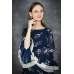 Navy Blue Anarkali Floral Dress Navy Blue Anarkali Floral Dress