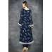 Navy Blue Anarkali Floral Dress Navy Blue Anarkali Floral Dress