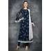Navy Blue Anarkali Floral Dress Navy Blue Anarkali Floral Dress
