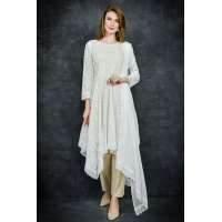 OFF WHITE & SKIN PAKISTANI DESIGNER LACE STYLE READYMADE SUIT