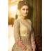 Beige Net Wedding Party Wear Anarkali Gown