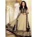 Beige & Black Indian Georgette Anarkali Dress