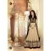 Beige & Black Indian Georgette Anarkali Dress