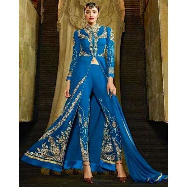 Royal Blue Front Open Style Designer Suit
