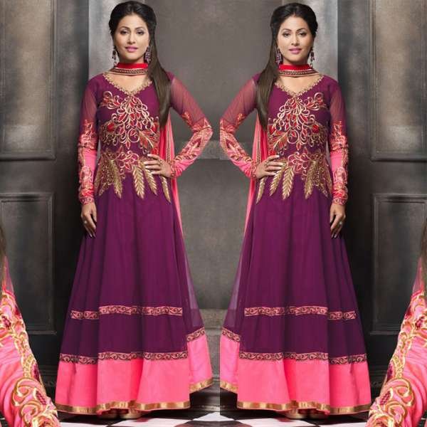 Purple Bollywood Style Anarkali Salwar Suit
