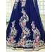 Blue Floral Party Long Dress Anarkali Suit