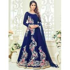 Blue Floral Party Long Dress Anarkali Suit Blue Floral Party Long Dress Anarkali Suit