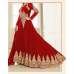 RED HEAVY EMBROIDERED FLOOR LENGTH ANARKALI DRESS