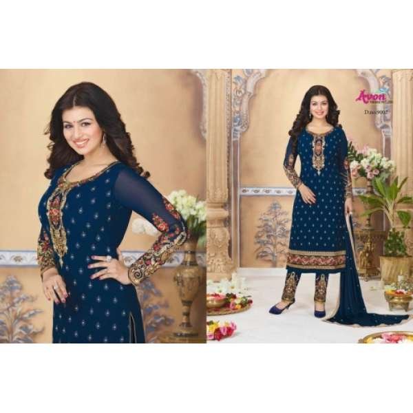 Blue Ayesha Takia Suit Indian Churidar Dress