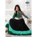 Black Green Flared Party Dress Anarkali Suit 