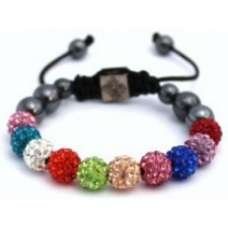 NEW MULTI COLOR CRYSTAL BALL BRACELET