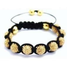 GOLD CRYSTAL BALL BRACELET
