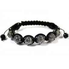 CRYSTAL UNISEX GREY BALL BRACELETS