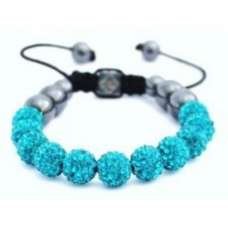 NEW AQUA CRYSTAL BALL BRACELET NEW AQUA CRYSTAL BALL BRACELET