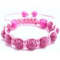 NEW PINK CRYSTAL BALL BRACELET