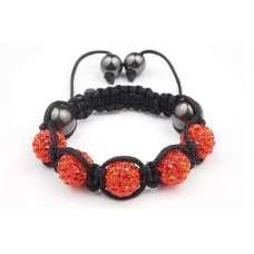 ORANGE CHILDREN CRYSTAL BALL BRACELET