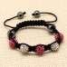 CHILDREN CRYSTAL BALL BRACELET (7 COLOURS, BLACK THREADED)