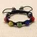 CHILDREN CRYSTAL BALL BRACELET (7 COLOURS, BLACK THREADED)