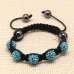 CHILDREN CRYSTAL BALL BRACELET (7 COLOURS, BLACK THREADED)