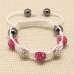 CHILDREN CRYSTAL BALL BRACELET (6 COLOURS, WHITE/PINK/ THREADED)