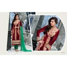 Maroon & Green Indian Party Wear Salwar Suit Maroon & Green Indian Party Wear Salwar Suit