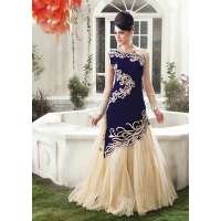 Dark Blue Zoya Empress Nonpareil splash lengha dress (replica)