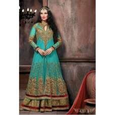 TEAL INDIAN BRIDAL DRESS