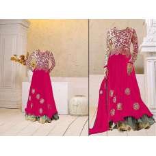 Pink Georgette Floor Length Anarkali Dress Pink Georgette Floor Length Anarkali Dress