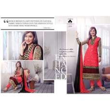 Pink Black Georgette Suit Embroidered with Zari Work