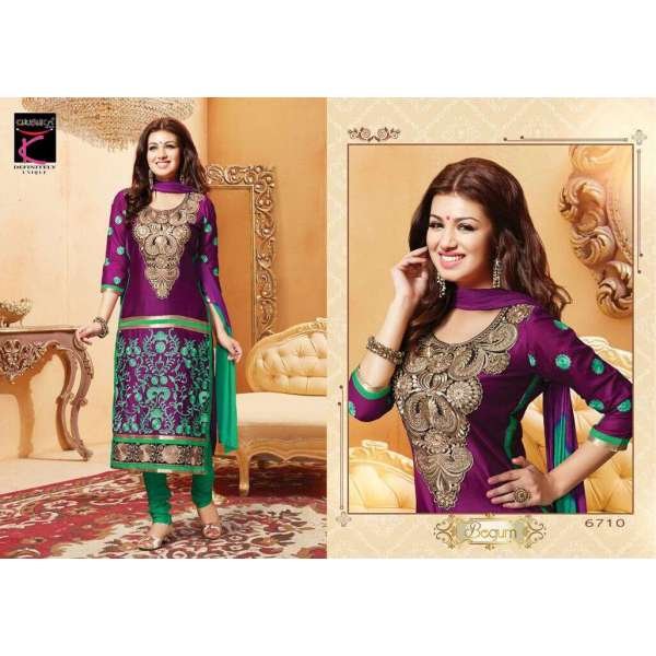 Purple and Green AYESHA TAKIA "BEGUM" PARTY WEAR SHALWAR KAMEEZ 