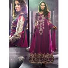 Purple Superb Sara Embroidered Georgette & Net Anarkali Suit