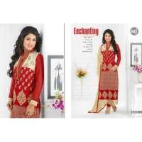 FIESTA RED HEENARI PARTY WEAR GEORGETTE SHALWAR SUIT
