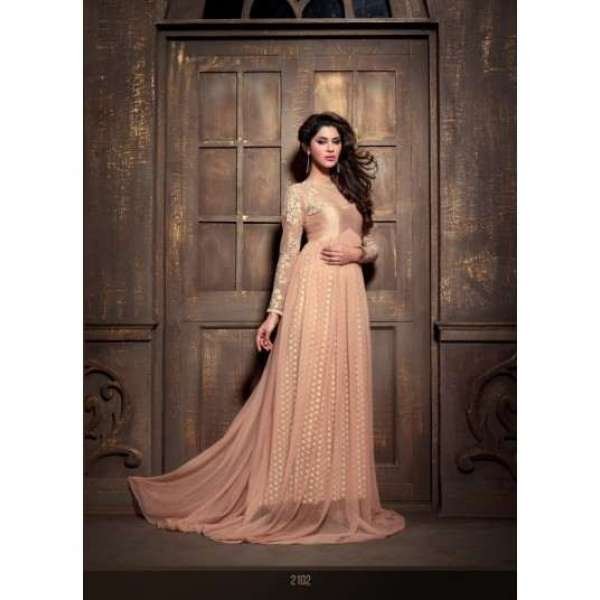 PEACH DEBONAIR ANARKALI GOWN MAISHA DESIGNER WEDDING DRESS