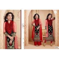 Red and Black BREATHTAKING HASEENA 2 PARTY WEAR SHALWAR KAMEEZ 