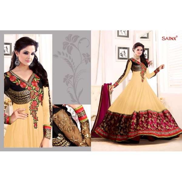 Yellow SATHIYA BY SAINX DESIGNER WEAR ANARKALI