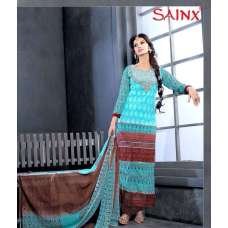 Limpet Shell blue SAJEELE BY SAINX PARTY WEAR SHALWAR KAMEEZ 