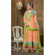 Orange SHABANA BY SAINX DESIGNER WEAR ANARKALI