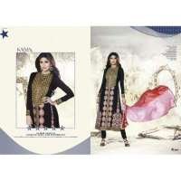 Black FLORAL KARMA DESIGNER WEAR DRESS