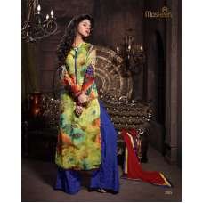 MA2005 Yellow and Blue SENORA BY MASKEEN WEDDING WEAR SALWAR SUIT MA2005 Yellow and Blue SENORA BY MASKEEN WEDDING WEAR SALWAR SUIT