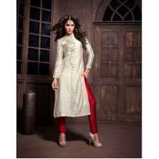 White and Red Maskeen Anaya senora Embroidered Designer Dress White and Red Maskeen Anaya senora Embroidered Designer Dress