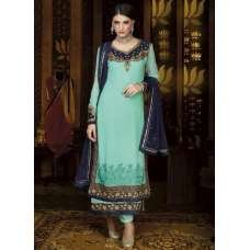 Blue Pakistani Designer Dress Embroidered Salwar Suit