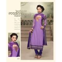 Purple  NITA PARTY WEAR LONG STRAIGHT SALWAR KAMEEZ